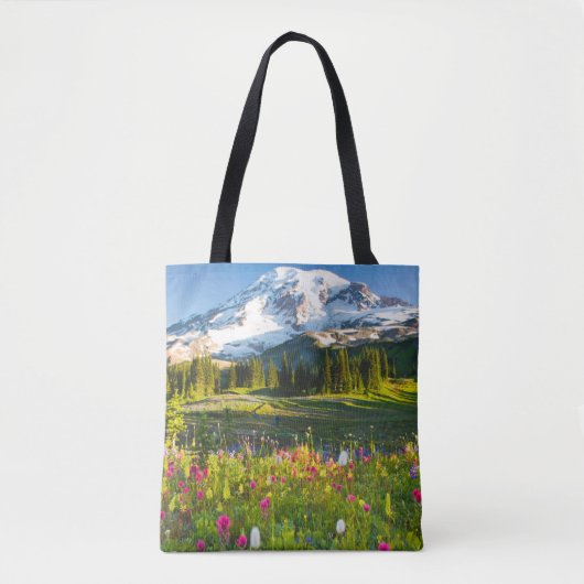 Tote Bag Fleurs | Mt. Rainier Fleurs sauvages (Devant)
