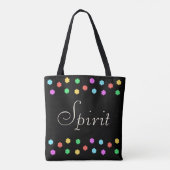 Tote Bag Fleurs multicolores élégantes sur noir (Dos)