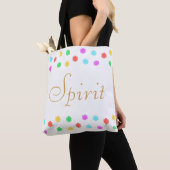 Tote Bag Fleurs multicolores modernes en blanc (De près)