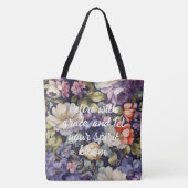 Tote Bag Fleurs mystiques Cadeaux de retraite personnalisés (Dos)