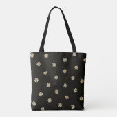 Tote Bag Fleurs noir et blanc (Dos)
