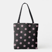 Tote Bag Fleurs noir et rose (Dos)