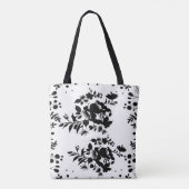 Tote Bag Fleurs noires (Dos)