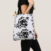 Tote Bag Fleurs noires (De près)