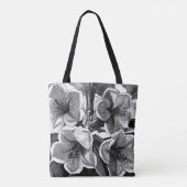 Tote Bag Fleurs noires et blanches (Dos)