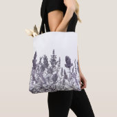 Tote Bag Fleurs noires et blanches (De près)