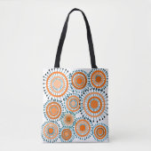 Tote Bag Fleurs orange (Devant)