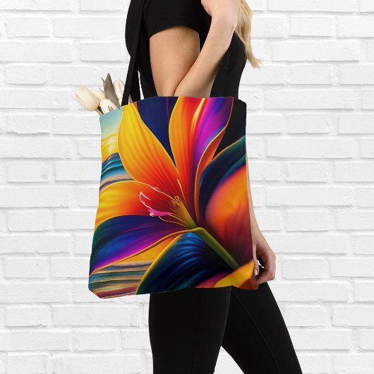 Tote Bag Fleurs Paradisiaques tropicales