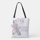 Tote Bag Fleurs pastel délicates (Dos)