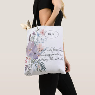 Tote Bag Fleurs pastel délicates