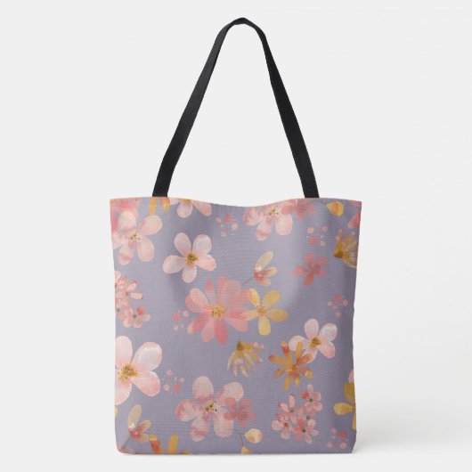 Tote Bag Fleurs peintes (Dos)