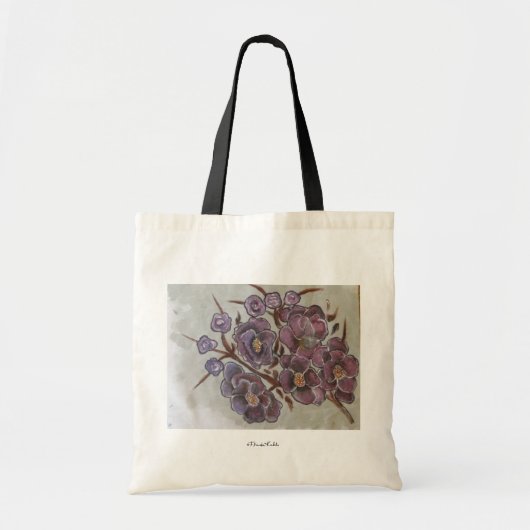 Tote Bag Fleurs peintes Frida Kahlo (Devant)