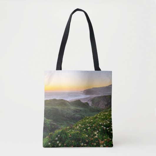 Tote Bag Fleurs | Père Noël Cruz Californie (Devant)