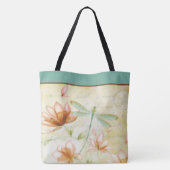 Tote Bag Fleurs personnalisées et libellules (Dos)