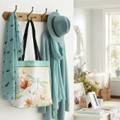 Tote Bag Fleurs personnalisées et libellules