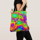 Tote Bag fleurs psychédéliques 2 (De près)