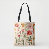 Tote Bag Fleurs Rétro (Devant)