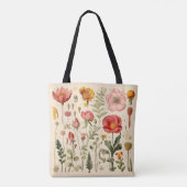 Tote Bag Fleurs Rétro (Dos)