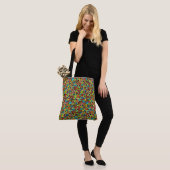 Tote Bag Fleurs rétro (Sur le modèle)