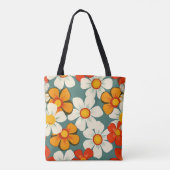 Tote Bag Fleurs rétro des années 1970 (Dos)