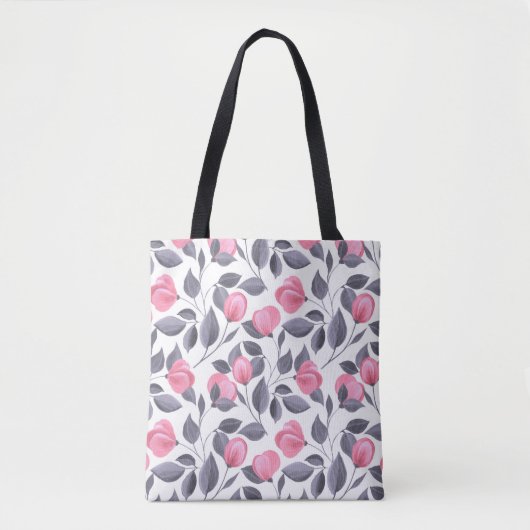 Tote Bag Fleurs romantiques 1 (Devant)