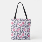 Tote Bag Fleurs romantiques 1 (Dos)