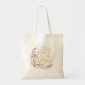 Tote Bag Fleurs rose clair Over the Moon (Devant)