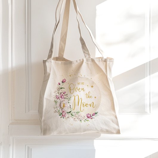 Tote Bag Fleurs rose clair Over the Moon