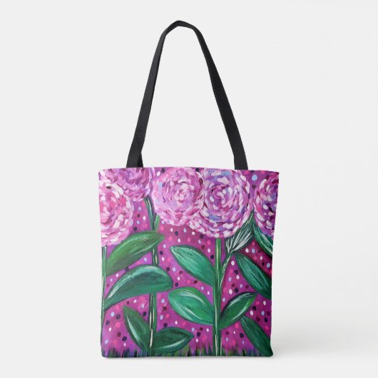 Tote Bag Fleurs roses (Dos)
