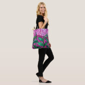 Tote Bag Fleurs roses (Sur le modèle)