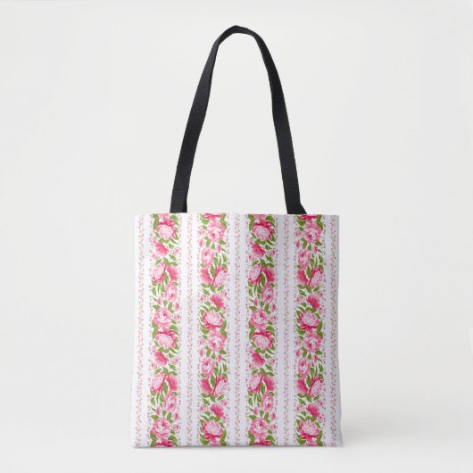 Tote Bag Fleurs roses (Devant)