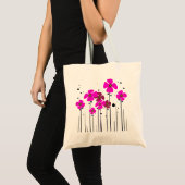 Tote Bag Fleurs roses (Devant (produit))