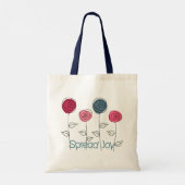 Tote Bag Fleurs roses bleues de diffusion de joie (Dos)