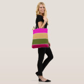 Tote Bag Fleurs roses chaudes (Sur le modèle)