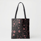 Tote Bag Fleurs roses délicates (Devant)