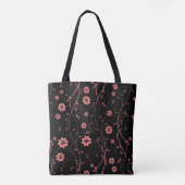 Tote Bag Fleurs roses délicates (Dos)