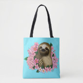 Tote Bag Fleurs roses parentes (Devant)