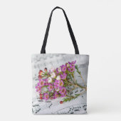 Tote Bag fleurs roses sur la musique (Dos)