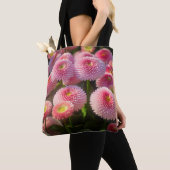 Tote Bag Fleurs rosesSac à puce (De près)