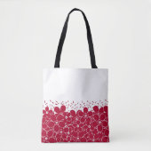 Tote Bag Fleurs rouges marguerites sur arrière - plan blanc (Devant)