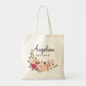 Tote Bag Fleurs Rustiques Demoiselles d'Honneur Personnalis (Devant)