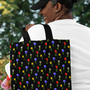 Tote Bag Fleurs sauvages aquarelle