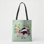 Tote Bag Fleurs sauvages Badger Champignons vert (Devant)