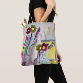 Tote Bag Fleurs sauvages dans le vase art abstrait (De près)