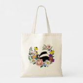 Tote Bag Fleurs sauvages du blaireau des bois Champignons V (Dos)