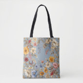 Tote Bag Fleurs sauvages en bleu (Devant)