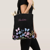 Tote Bag Fleurs sauvages et papillons (De près)