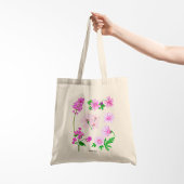 Tote Bag Fleurs sauvages roses en aquarelles