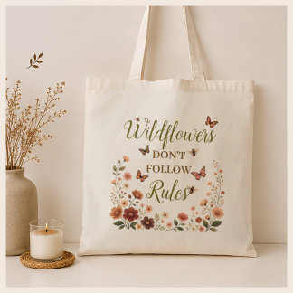 Tote Bag Fleurs sauvages terreuses ne suivent pas les règle