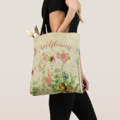 Tote Bag Fleurs sauvages Texte (De près)